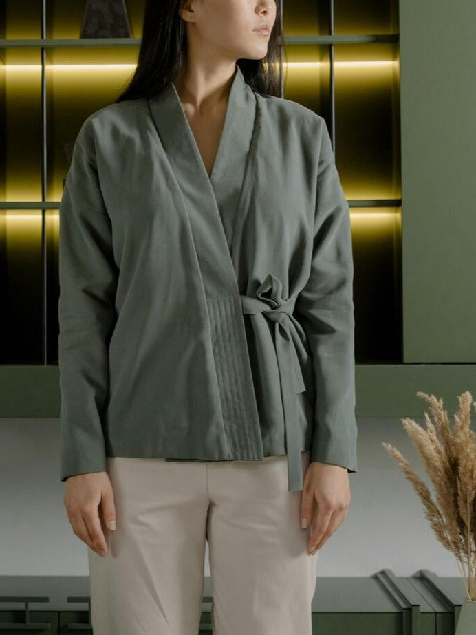 kimono femme mode vert olive
