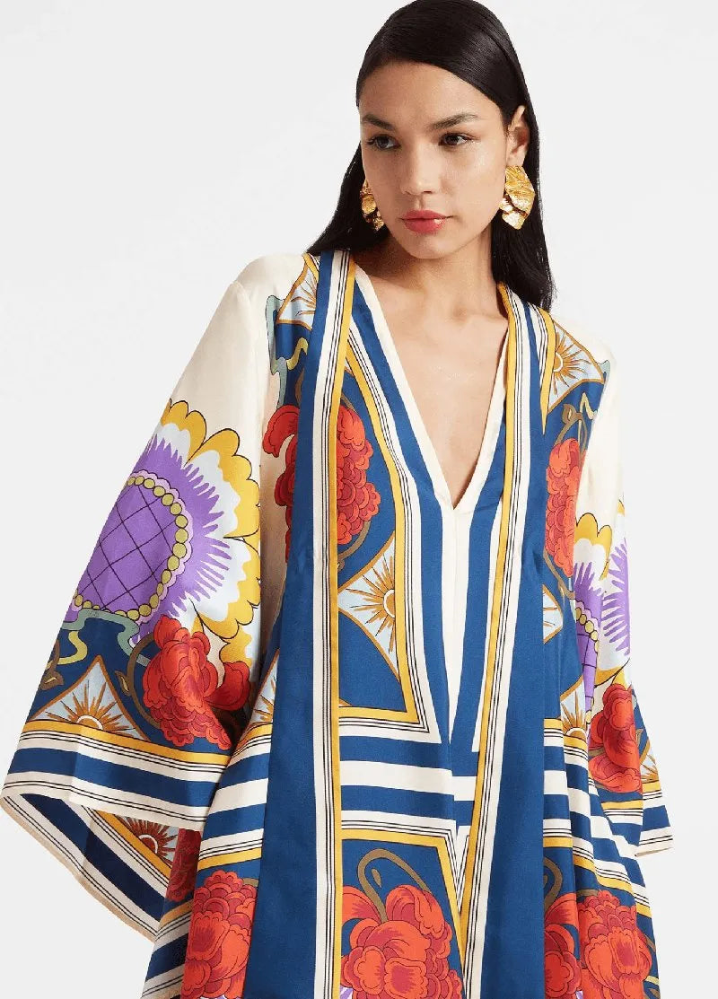 kimono robe effet satin