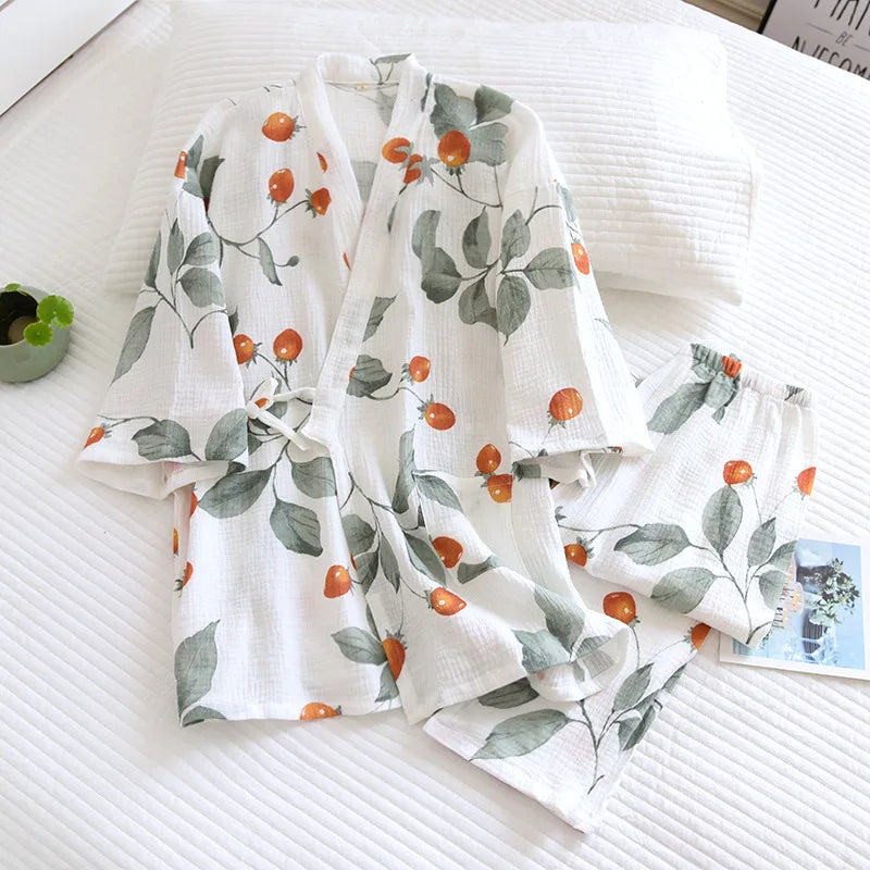 Ensemble pyjama kimono coton fin | Soyogi