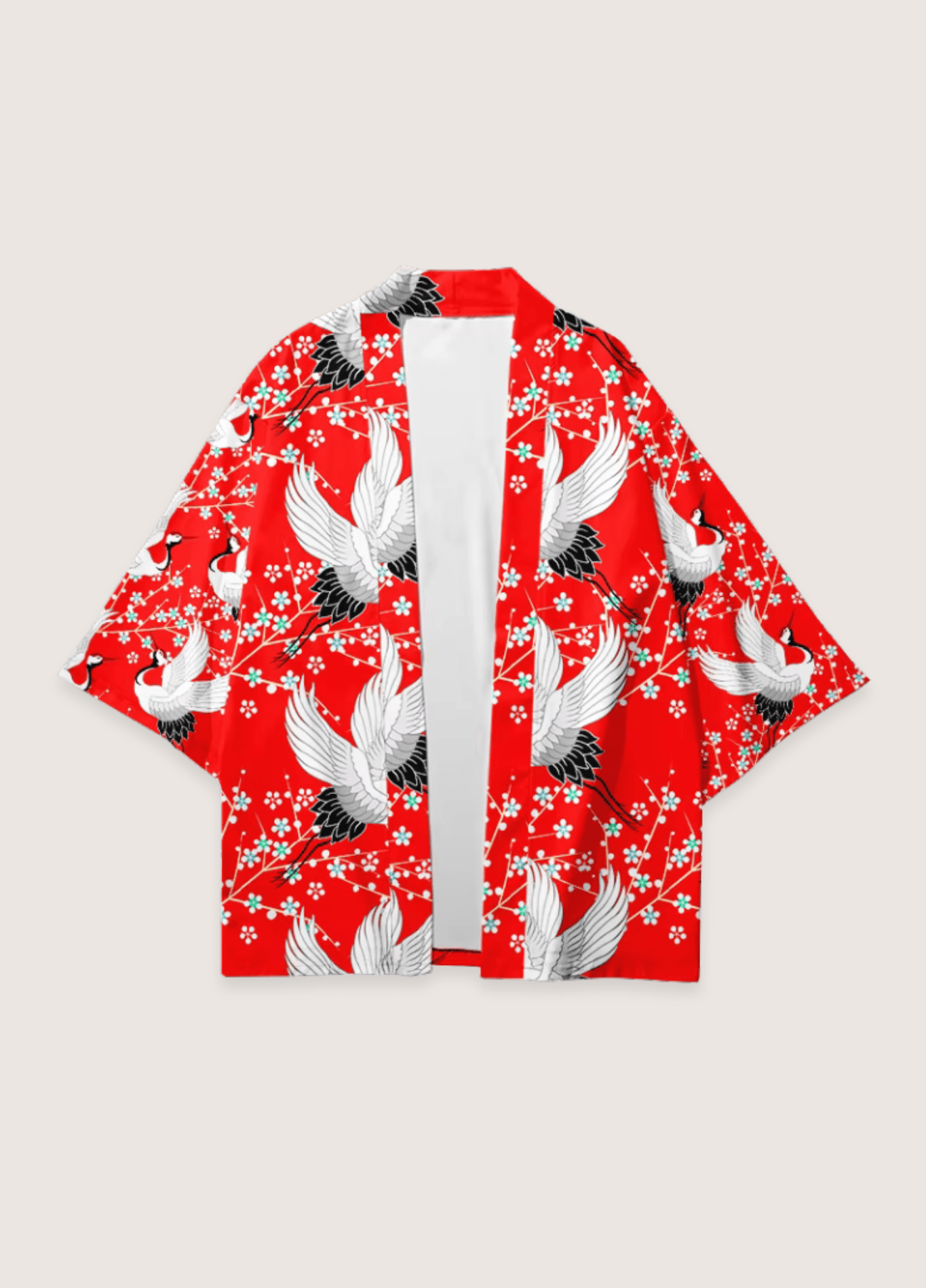Kimono japonais coton rouge | Haku