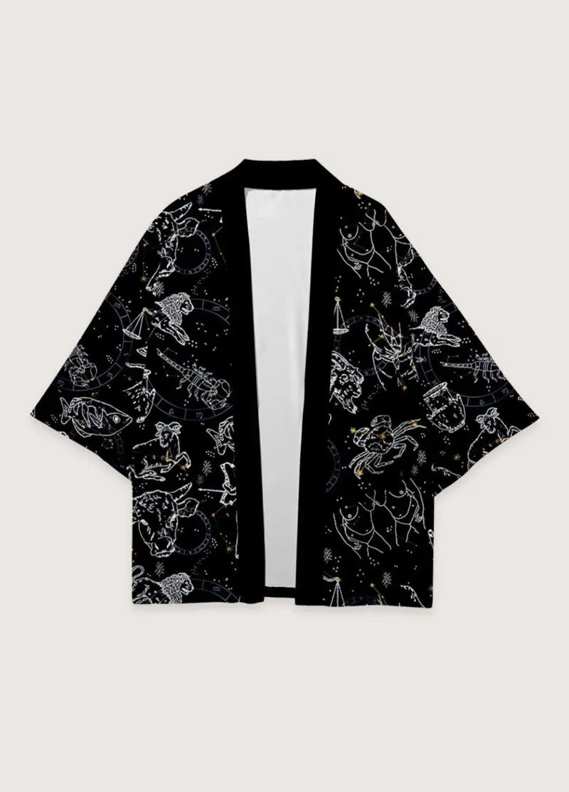 Chemise col kimono noir homme - Style japonais chic-Kimikono