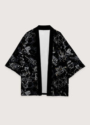 Chemise col kimono noir homme - Style japonais chic-Kimikono