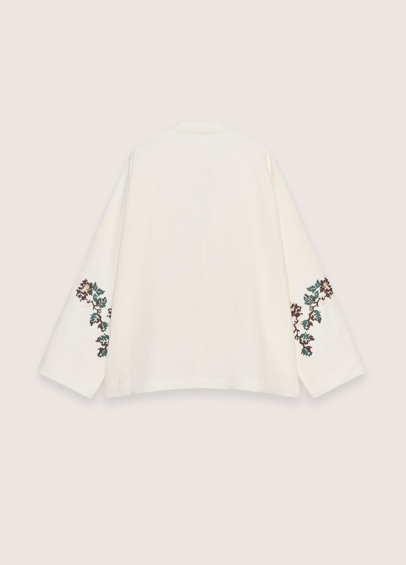 Kimono court beige en lin | Hanabira
