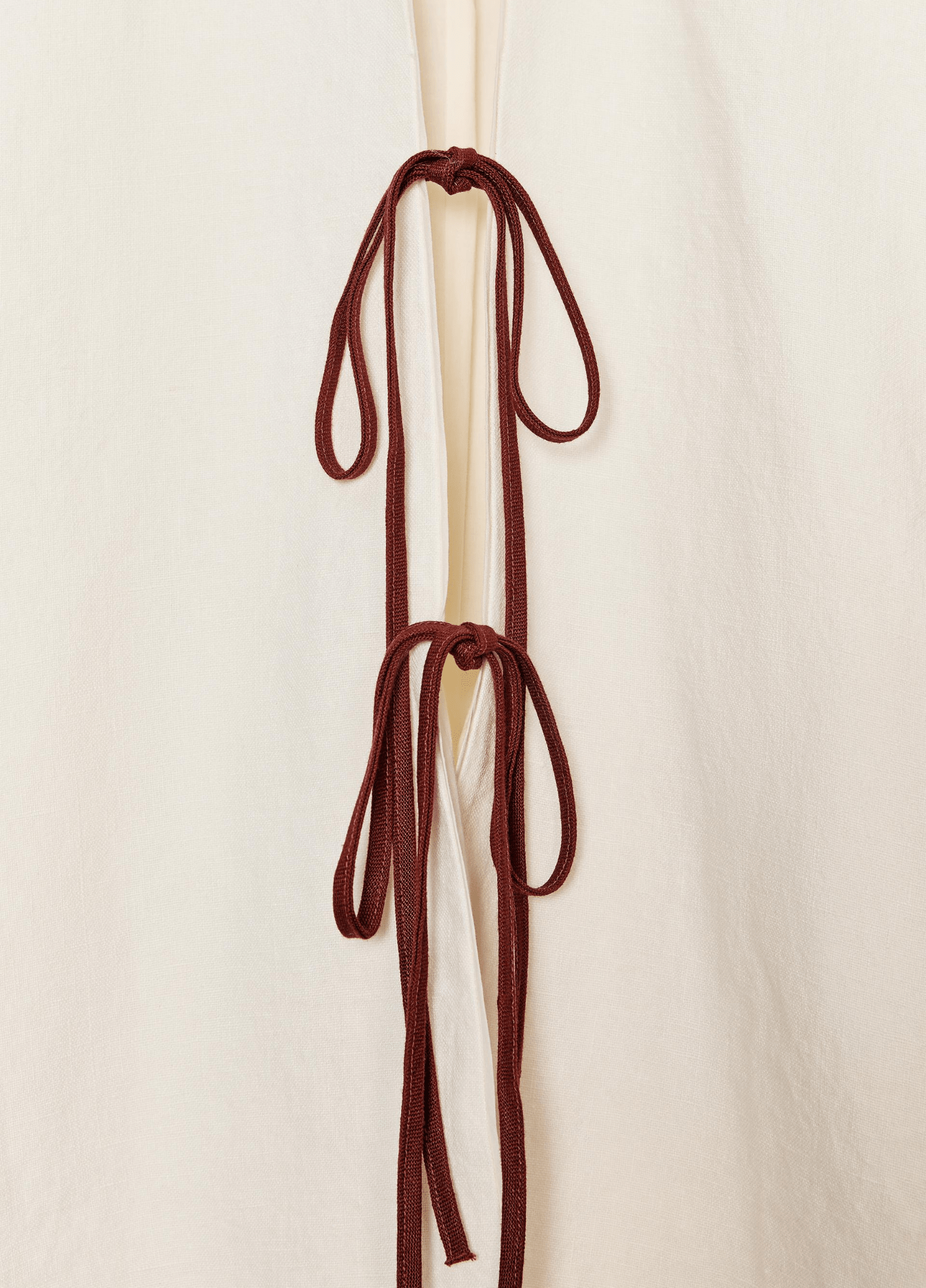 Kimono court beige en lin | Hanabira