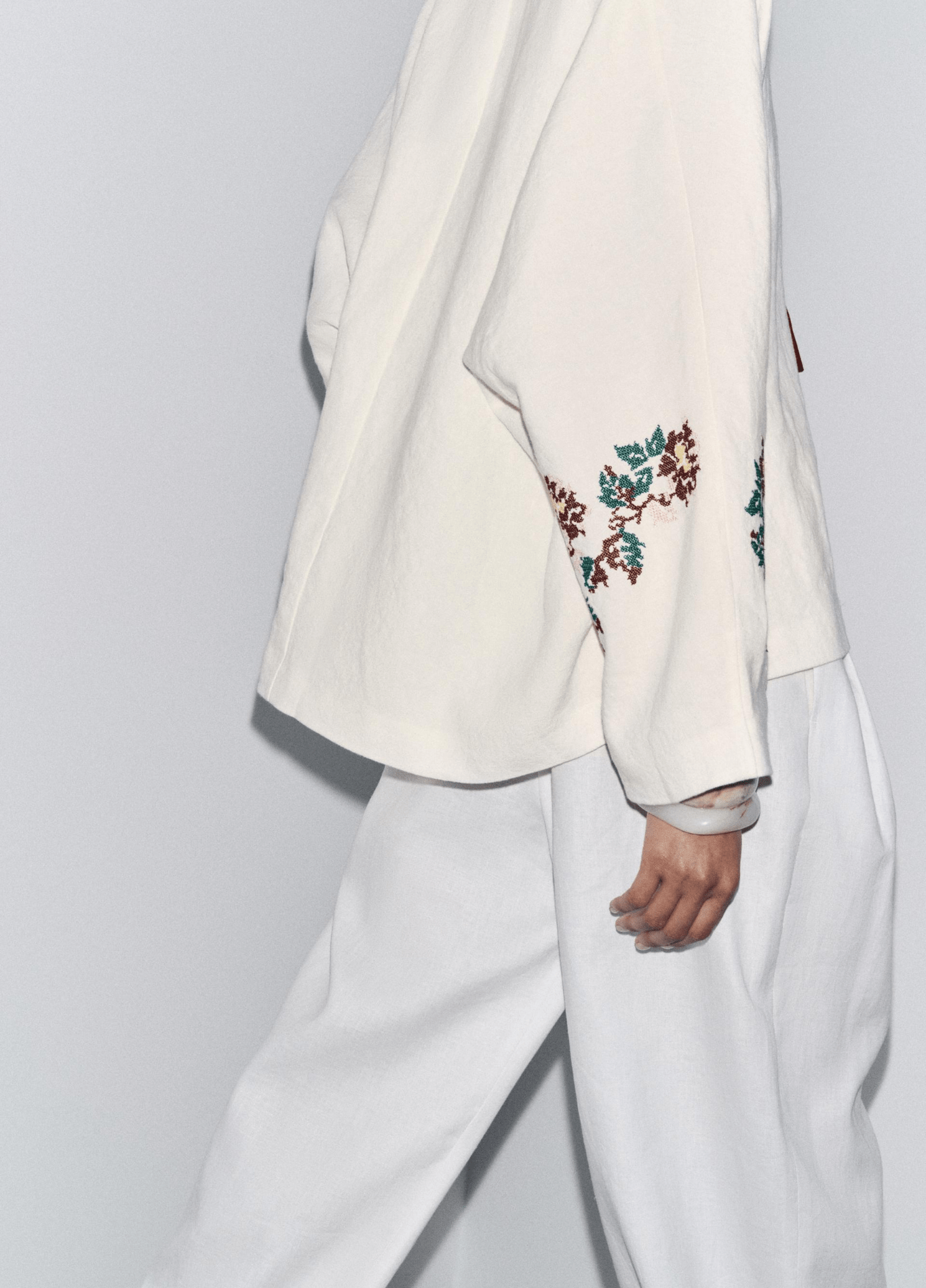 Kimono court beige en lin | Hanabira