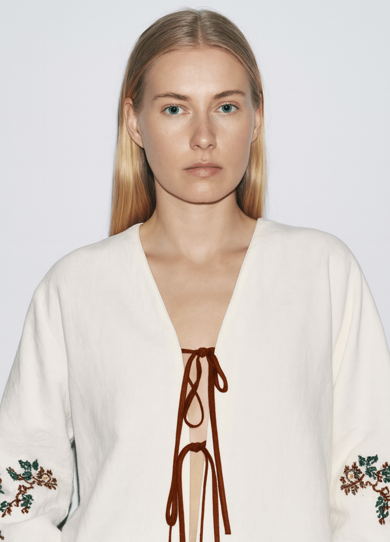 Kimono court beige en lin | Hanabira