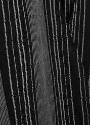 Ensemble jupe kimono - Femme élégante noir rayé-Kimikono