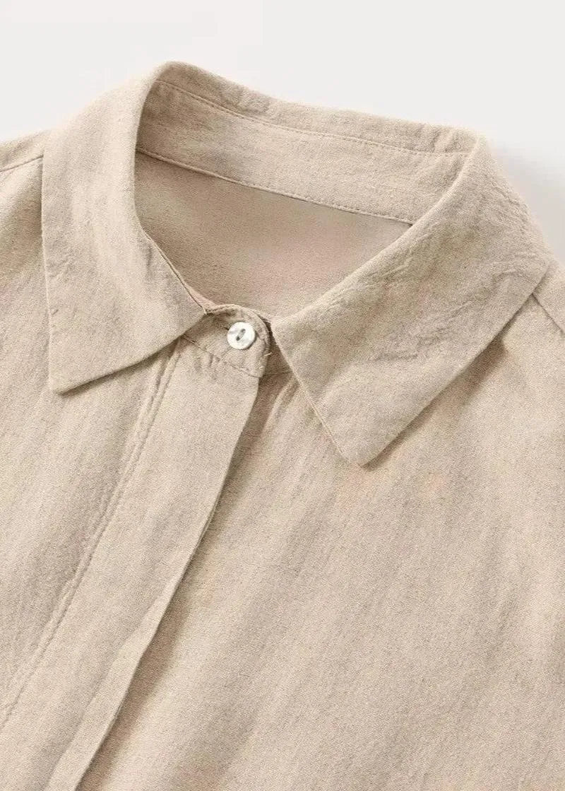 Ensemble kimono coton beige traditionnel - Zen chic-Kimikono