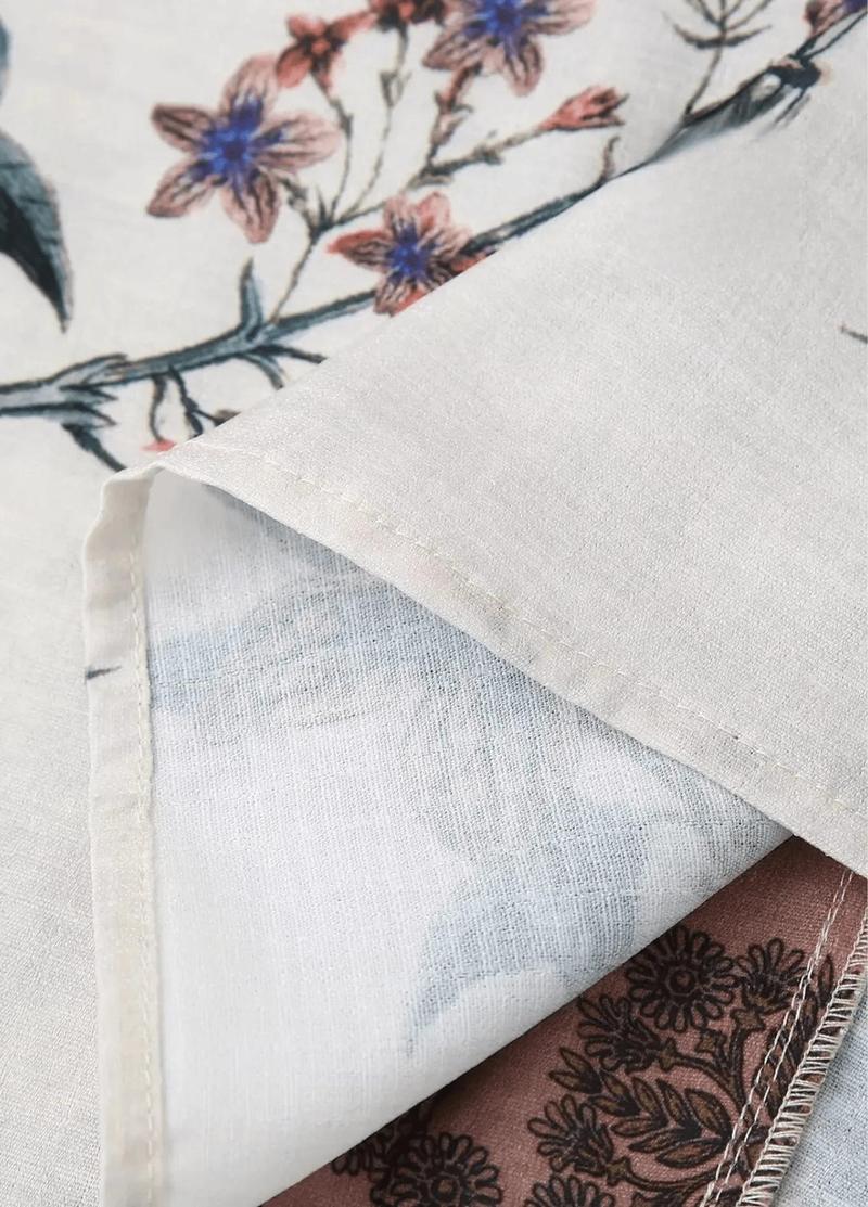 Ensemble kimono court et pantalon - Confort zen floral-Kimikono