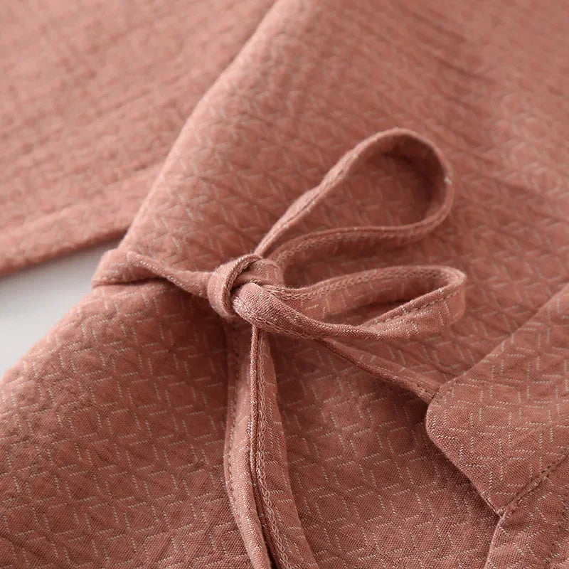 Ensemble pyjama kimono femme rose - Coton doux-Kimikono