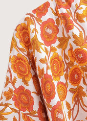 Haut style kimono femme orange - Bohème & élégant-Kimikono