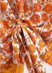 Haut style kimono femme orange - Bohème & élégant-Kimikono