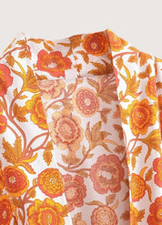 Haut style kimono femme orange - Bohème & élégant-Kimikono