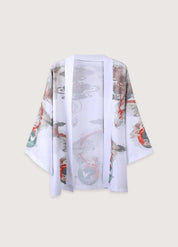 Kimono blanc homme dragon - Style japonais authentique-Kimikono