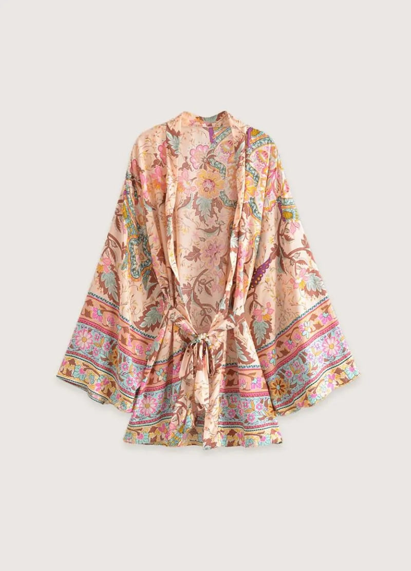 Kimono bohème court pour femme - Style & confort-Kimikono
