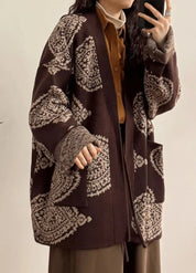 Kimono cardigan femme marron - Bohème & chic-Kimikono