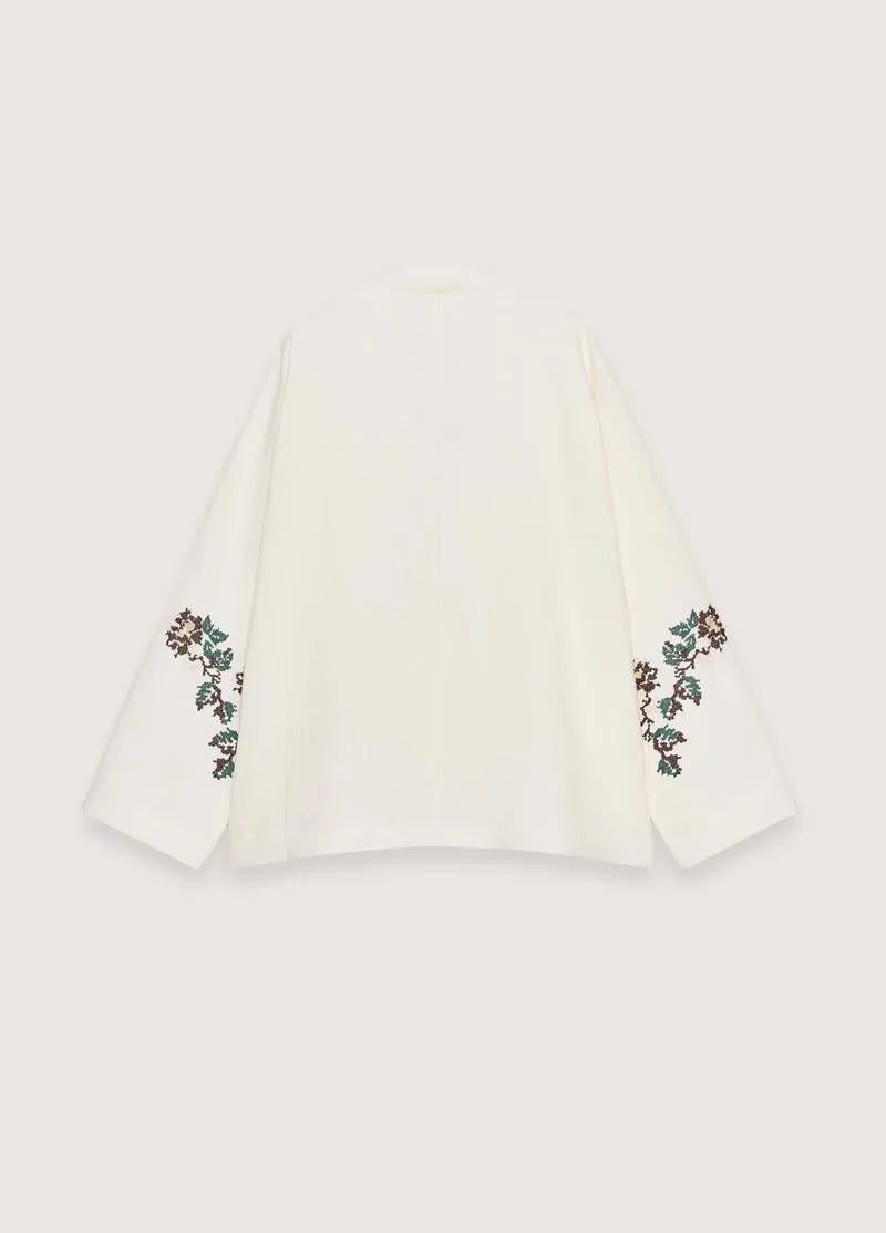 Kimono court beige en lin - Élégance d'été légère-Kimikono