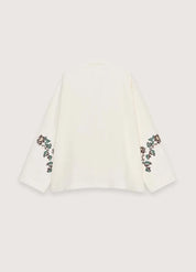 Kimono court beige en lin - Élégance d'été légère-Kimikono