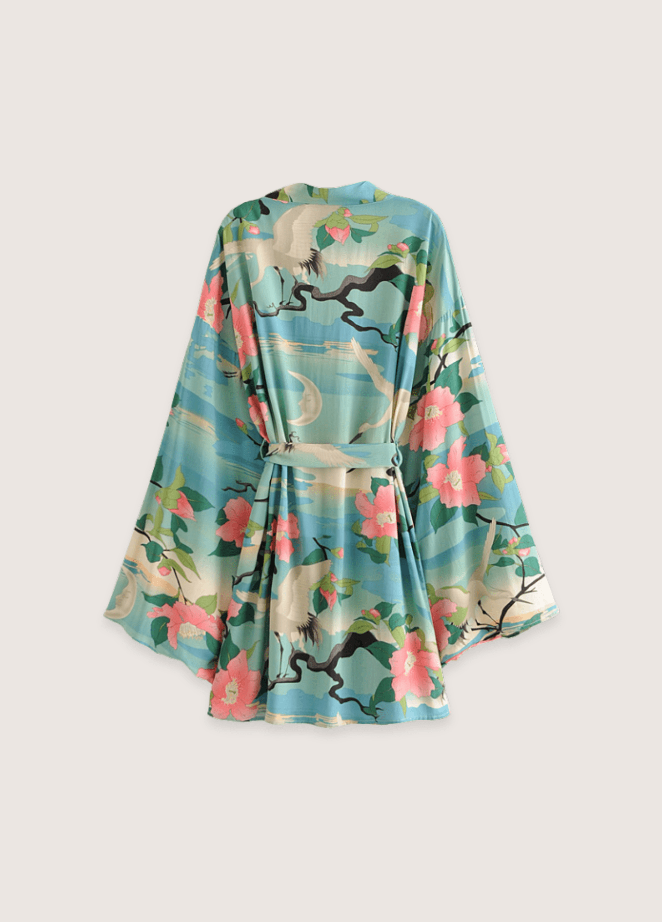 Kimono court tropical en coton | Suzume