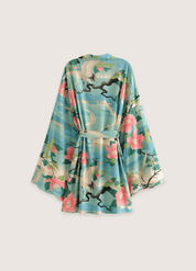 Kimono court tropical en coton | Suzume