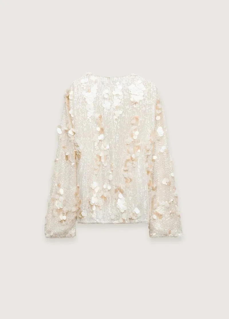 Kimono court femme chic - Paillettes & élégance-Kimikono