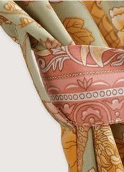 Kimono court femme orange fleuri - Élégant & raffiné-Kimikono