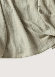 Kimono court japonais femme - Vert lin authentique-Kimikono