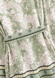 Kimono court vert sauge | Wakaba