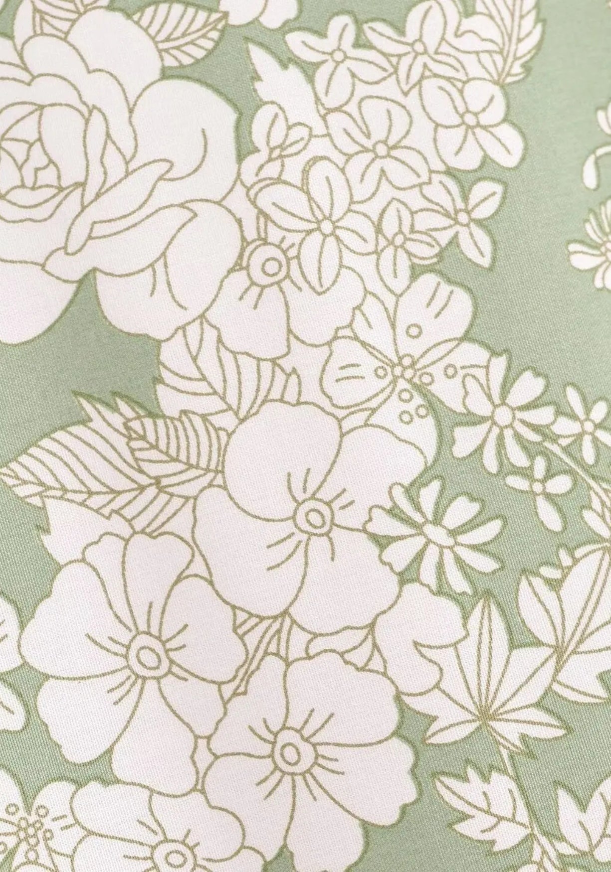 Kimono court vert sauge | Wakaba