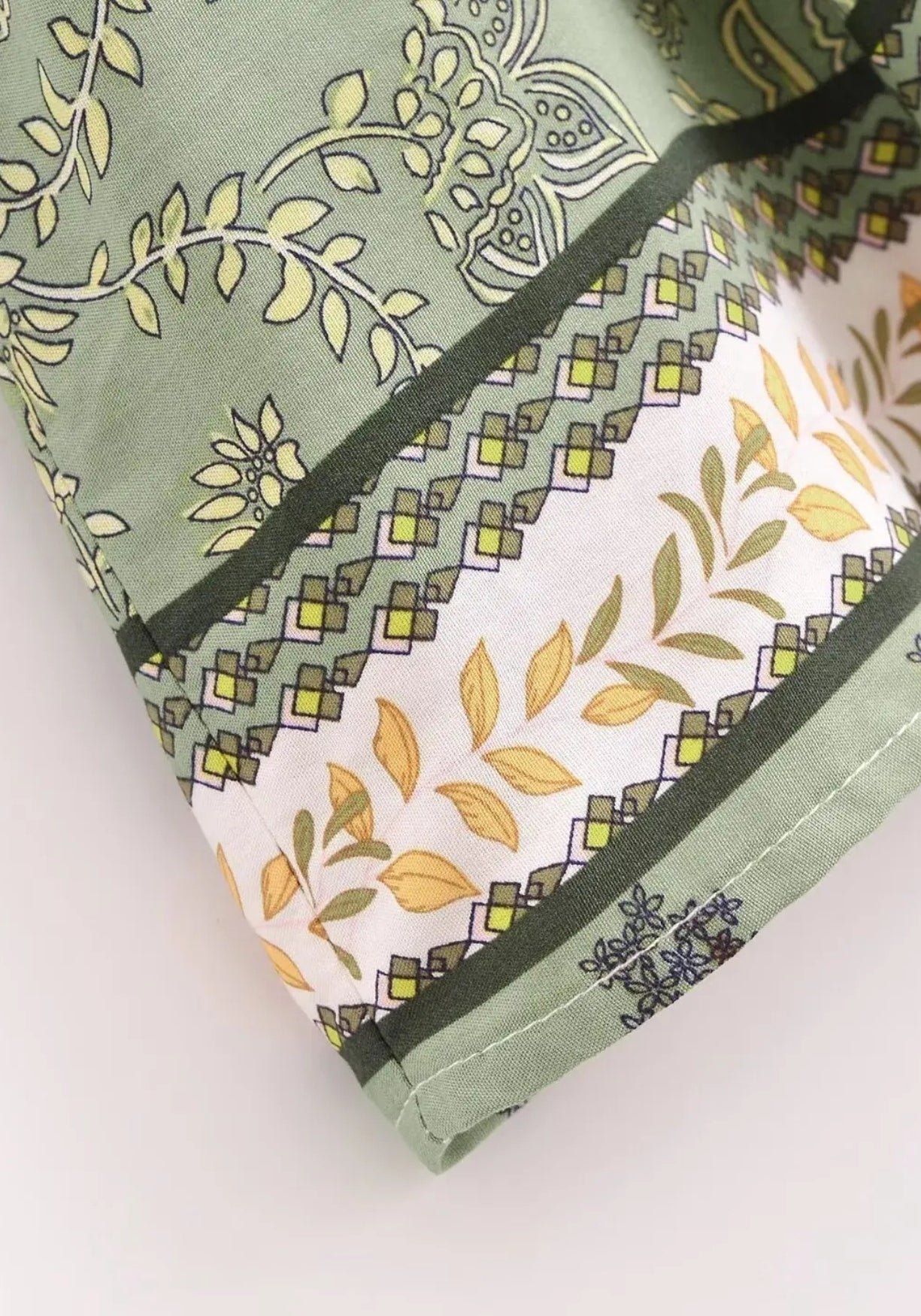 Kimono court vert sauge | Wakaba