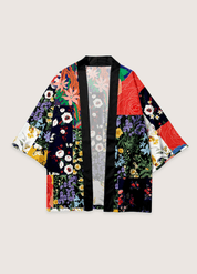 Kimono japonais homme patchwork floral | Hana
