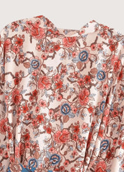 Kimono court rouge - Élégance japonaise authentique-Kimikono