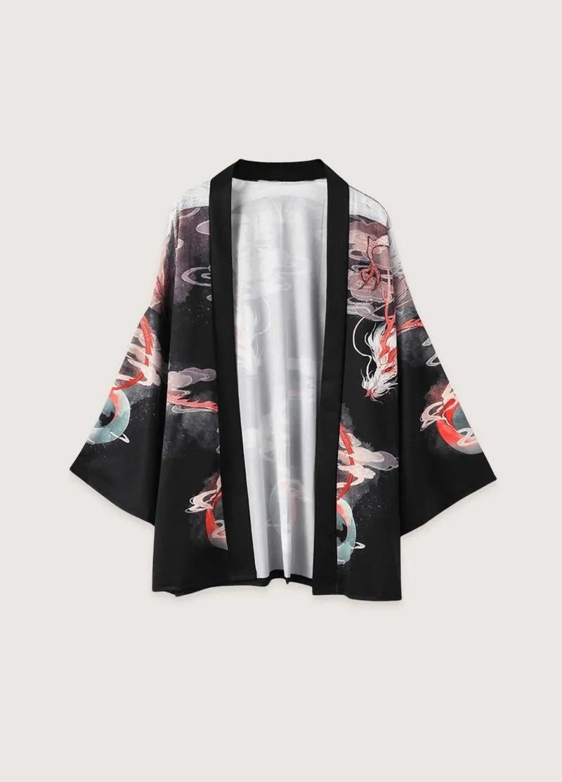 Kimono dragon japonais pour homme - Élégance nippone-Kimikono