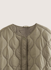 Veste kimono matelassée femme olive | Wakaba