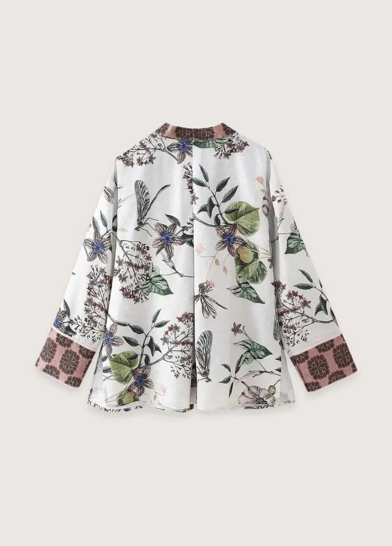 Kimono femme japonais court - Élégance florale-Kimikono