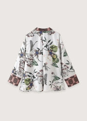 Kimono femme japonais court - Élégance florale-Kimikono