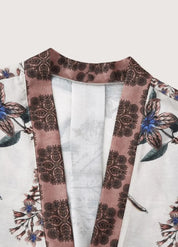 Kimono femme japonais court - Élégance florale-Kimikono