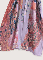 Kimono femme long soirée violet - Élégant & raffiné-Kimikono