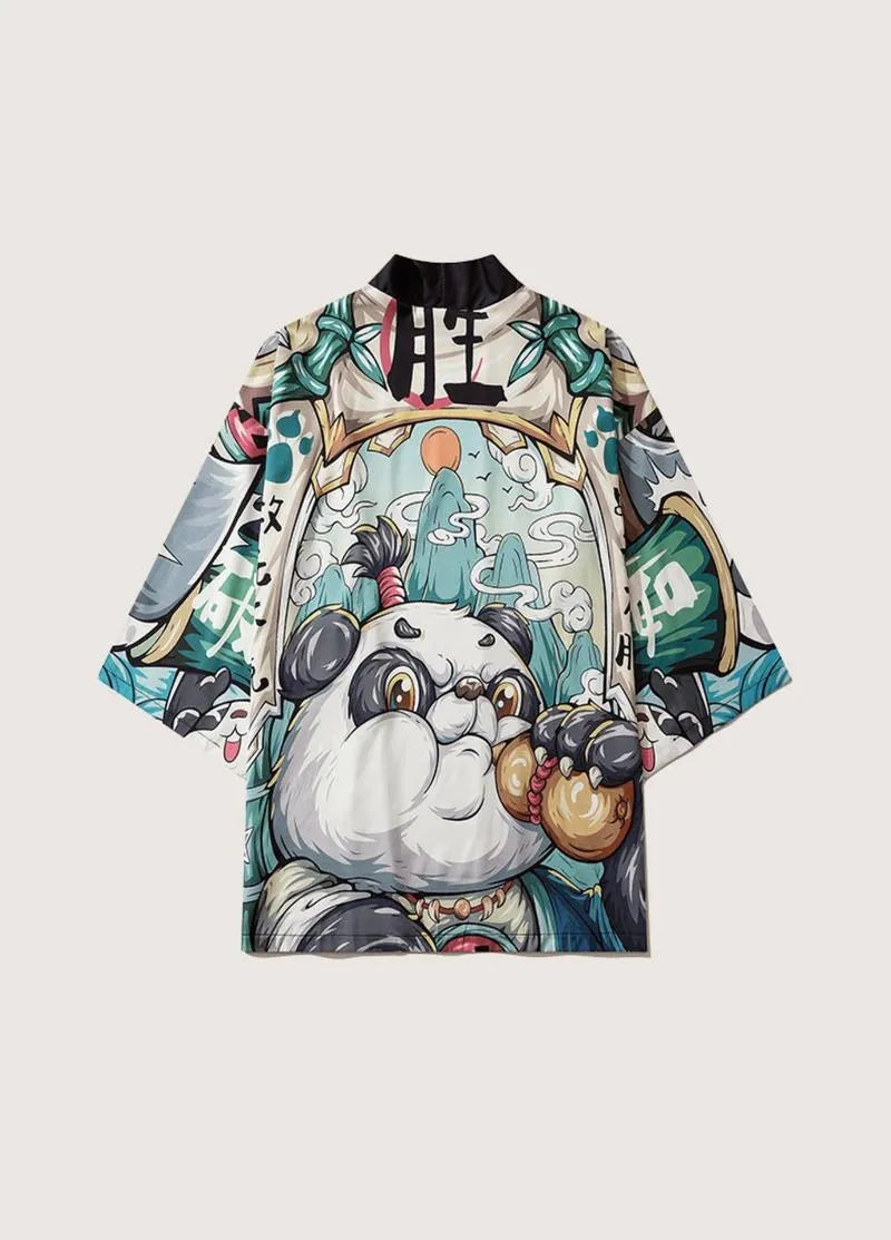 Kimono japonais homme panda - Style authentique unique-Kimikono
