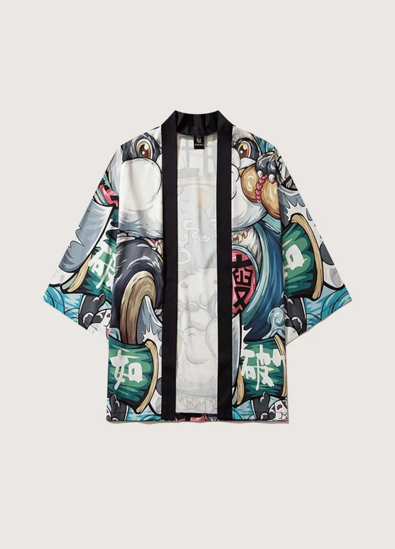 Kimono japonais homme panda - Style authentique unique-Kimikono