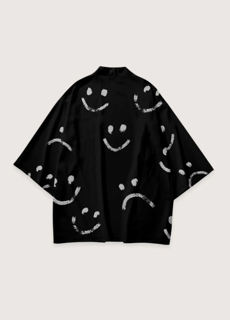 Kimono japonais noir homme - Style audacieux unique-Kimikono