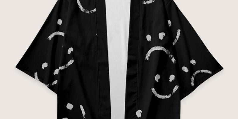 Kimono japonais noir homme - Style audacieux unique-Kimikono