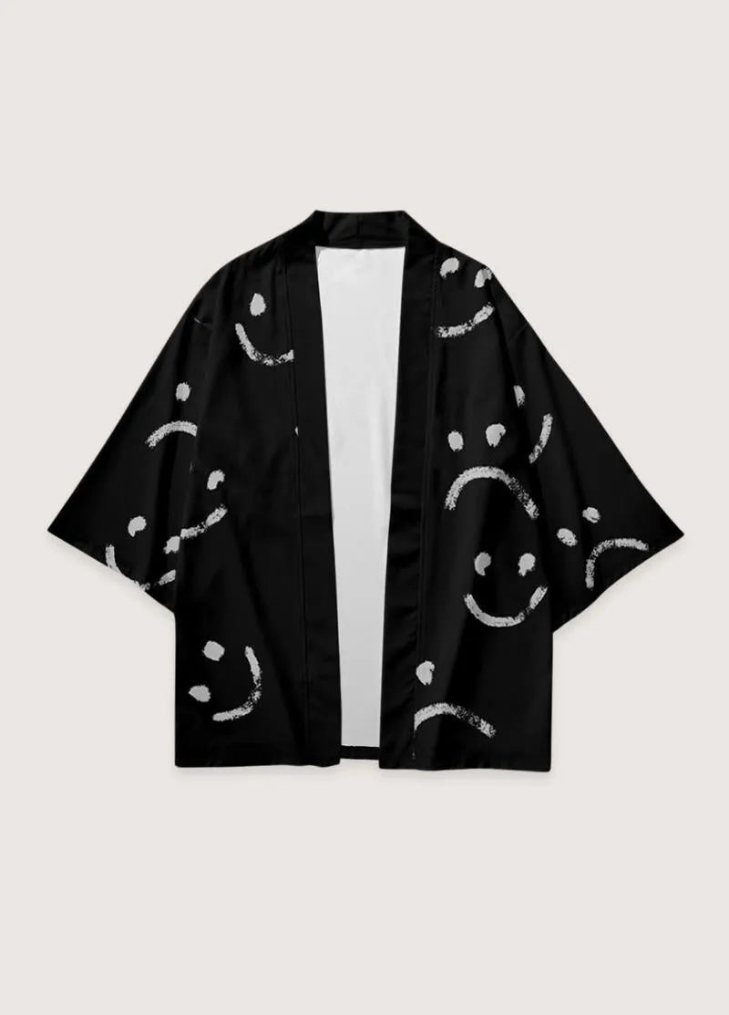 Kimono japonais noir homme - Style audacieux unique-Kimikono