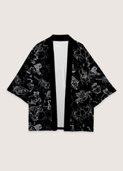 Chemise col kimono noir homme | Hoshi