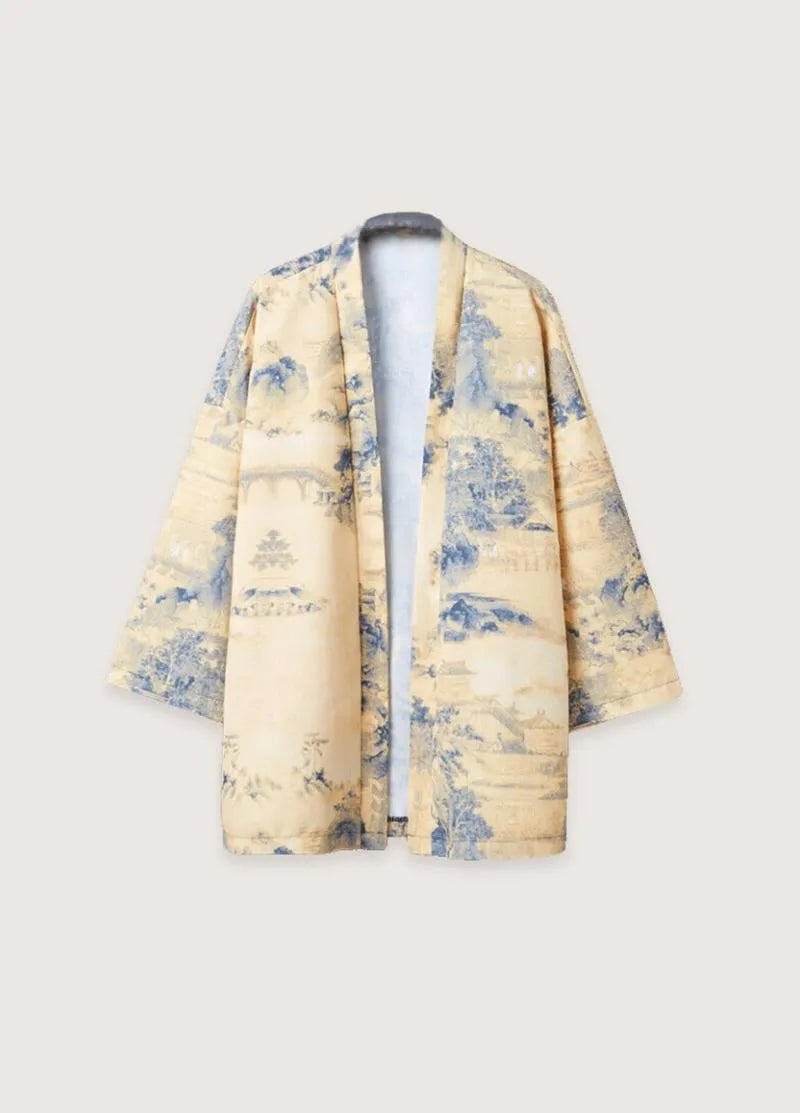 Kimono léger homme veste - Style japonais moderne-Kimikono