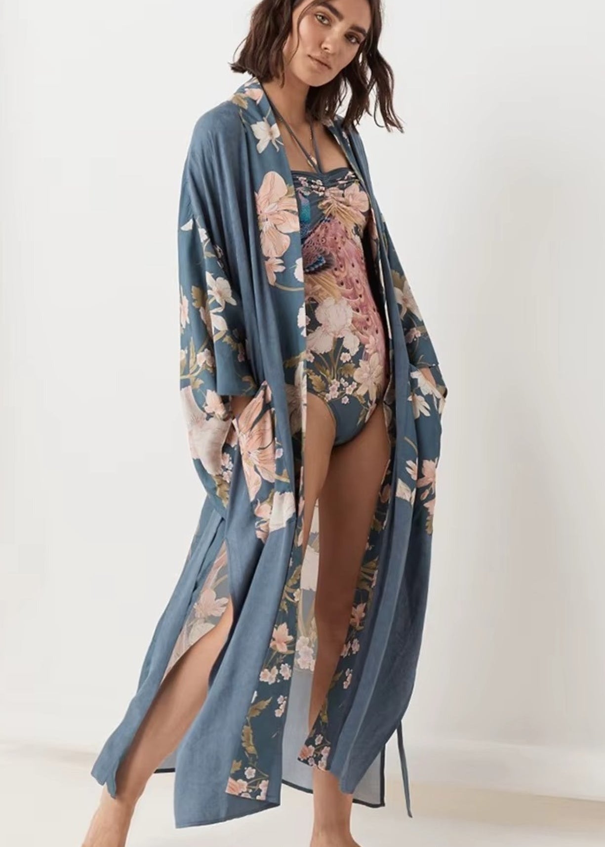 kimono plage femme
