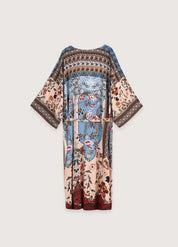 Kimono long bohème multicolore - Élégance moderne-Kimikono