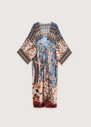 Kimono long bohème multicolore - Élégance moderne-Kimikono