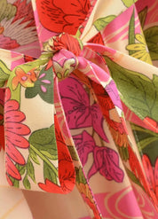 Kimono long femme rose fleuri - Élégance japonaise-Kimikono