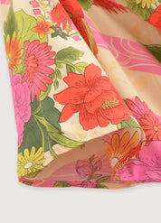 Kimono long femme rose fleuri - Élégance japonaise-Kimikono